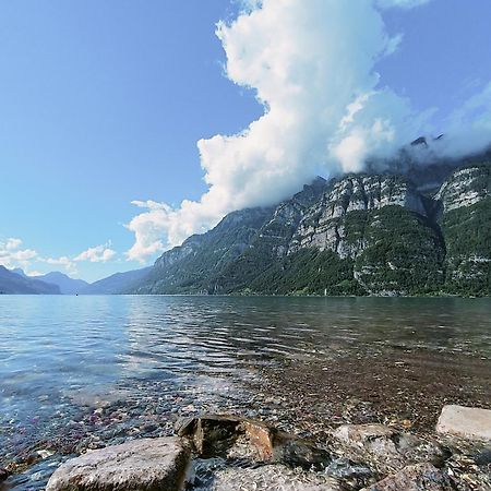 Marina Walensee Hotel Unterterzen ภายนอก รูปภาพ