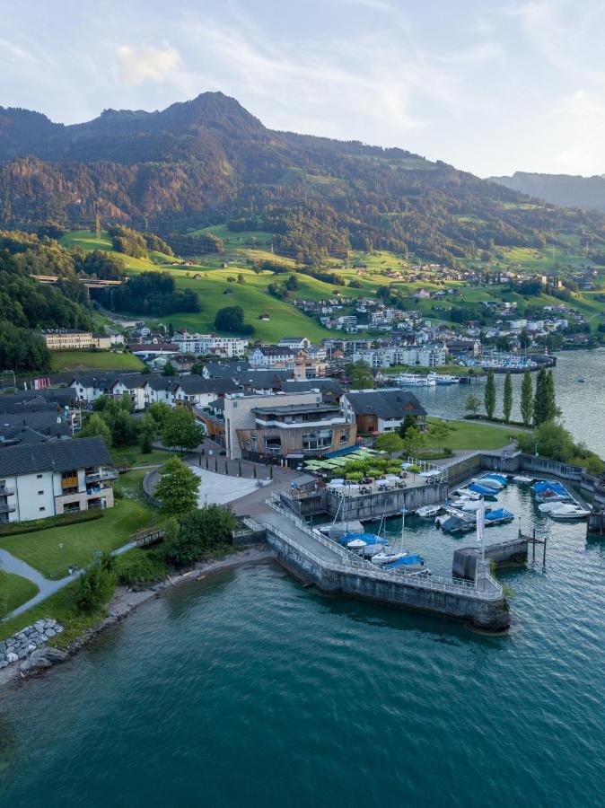 Marina Walensee Hotel Unterterzen ภายนอก รูปภาพ
