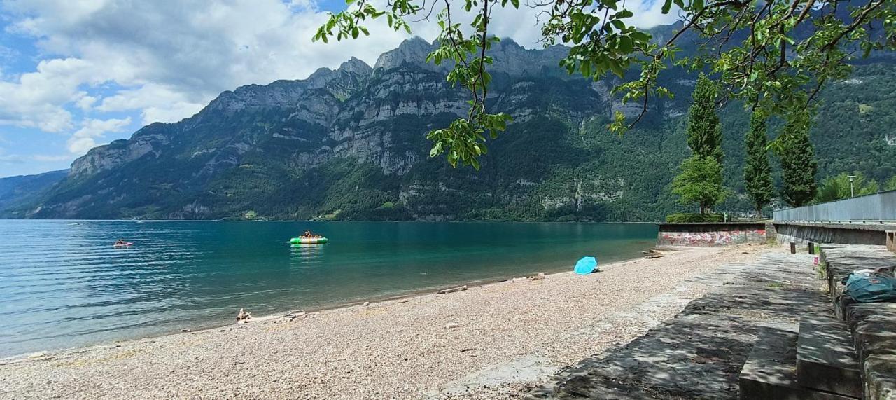 Marina Walensee Hotel Unterterzen ภายนอก รูปภาพ