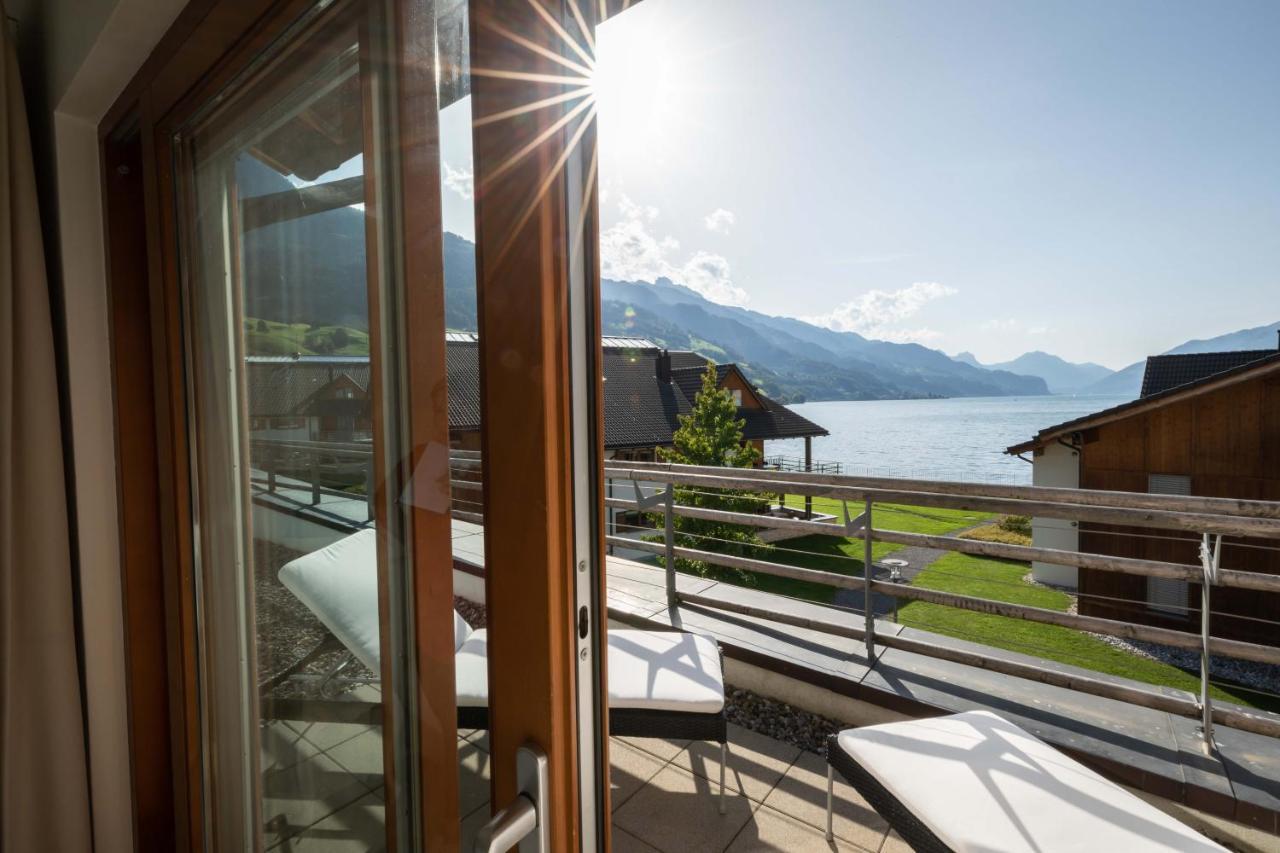 Marina Walensee Hotel Unterterzen ภายนอก รูปภาพ
