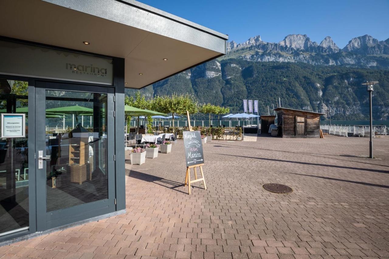 Marina Walensee Hotel Unterterzen ภายนอก รูปภาพ