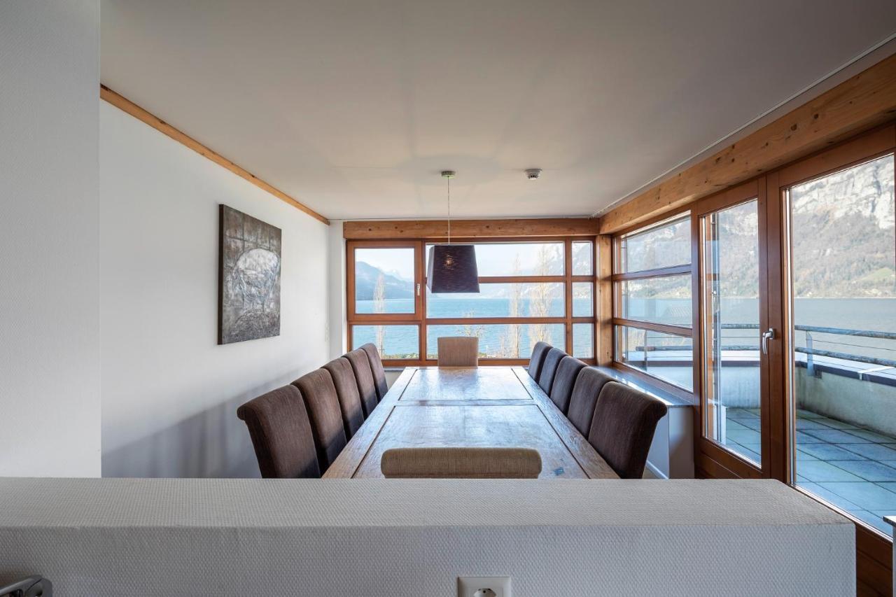 Marina Walensee Hotel Unterterzen ภายนอก รูปภาพ