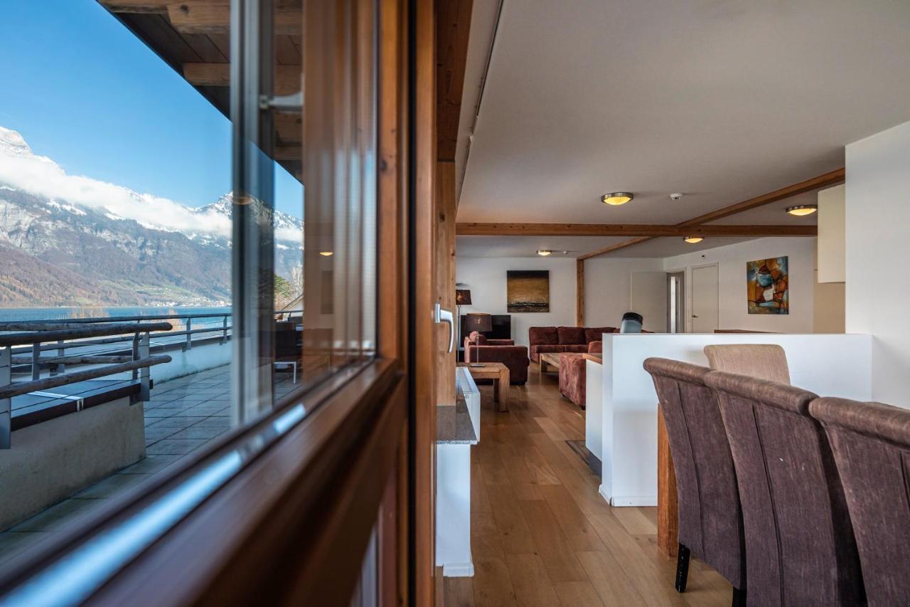 Marina Walensee Hotel Unterterzen ภายนอก รูปภาพ